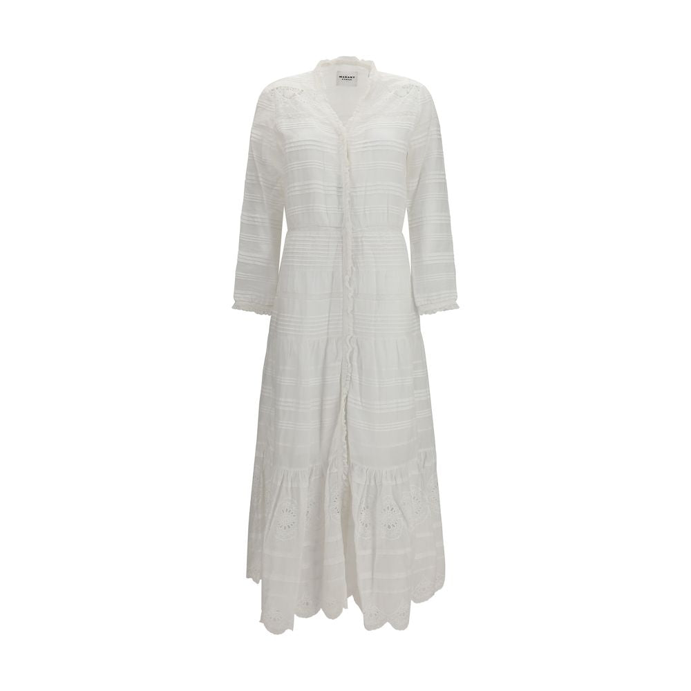 Marant Etoile White Cotton Casual Dress