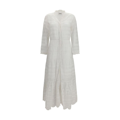 Marant Etoile White Cotton Casual Dress