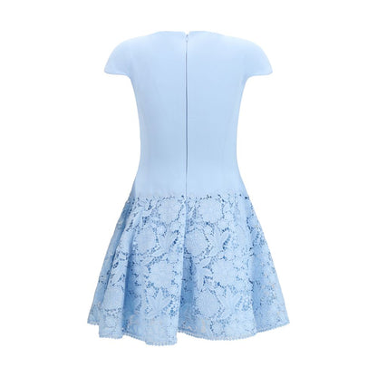 Self-Portrait Blue Polyester Casual Dress
