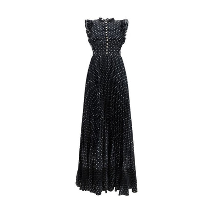 Self-Portrait Black Polyester Casual Dress
