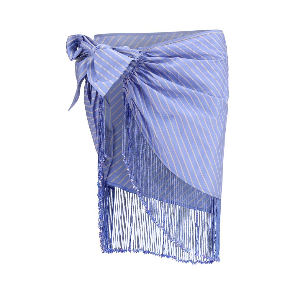 The Andamane Blue Cotton Long Skirt