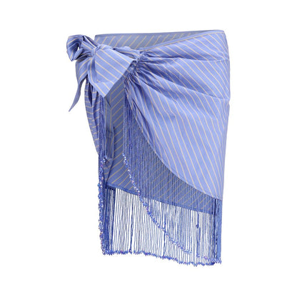 The Andamane Blue Cotton Long Skirt