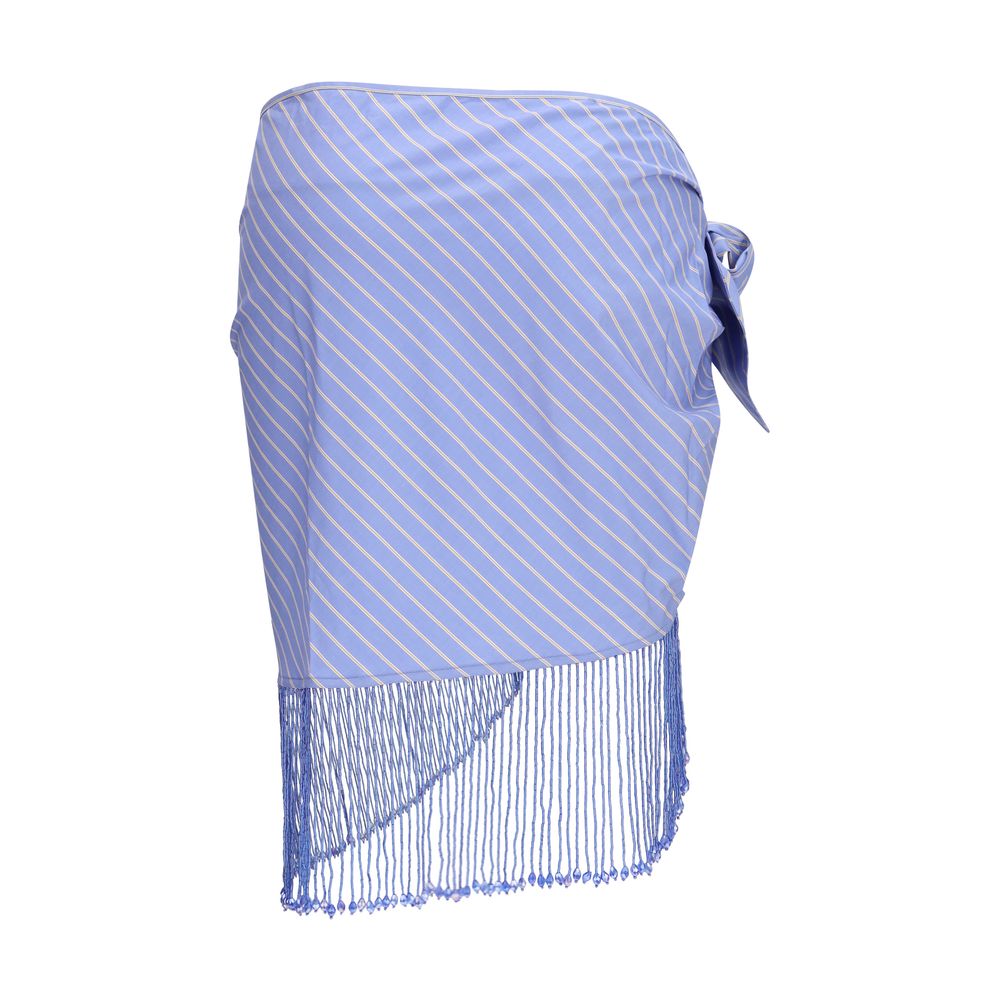 The Andamane Blue Cotton Long Skirt