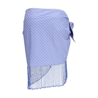 The Andamane Blue Cotton Long Skirt