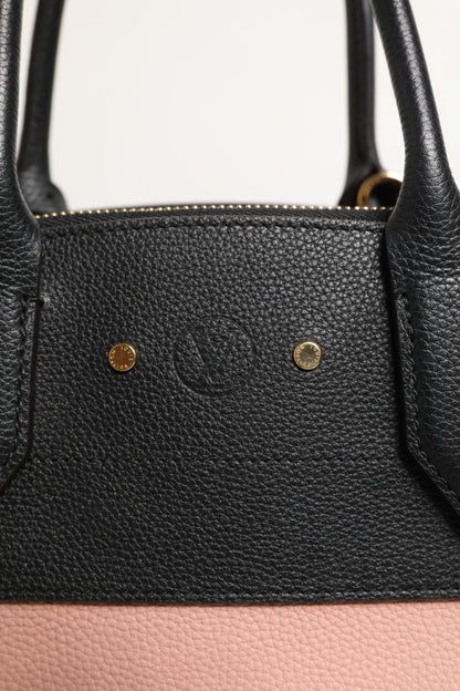Louis Vuitton Pink and Black Leather City Steamer Leather Handbag