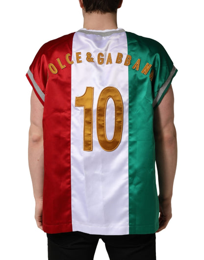 Dolce & Gabbana Multicolor Italian DG Logo Crew Neck T-shirt