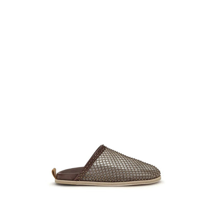 Forte_Forte Brown Calf Leather Bos Taurus Mules