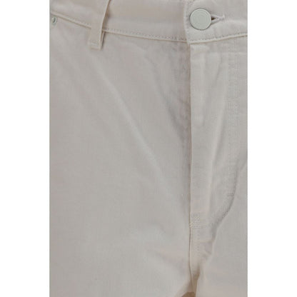 Ami Paris White Cotton Bermuda Shorts
