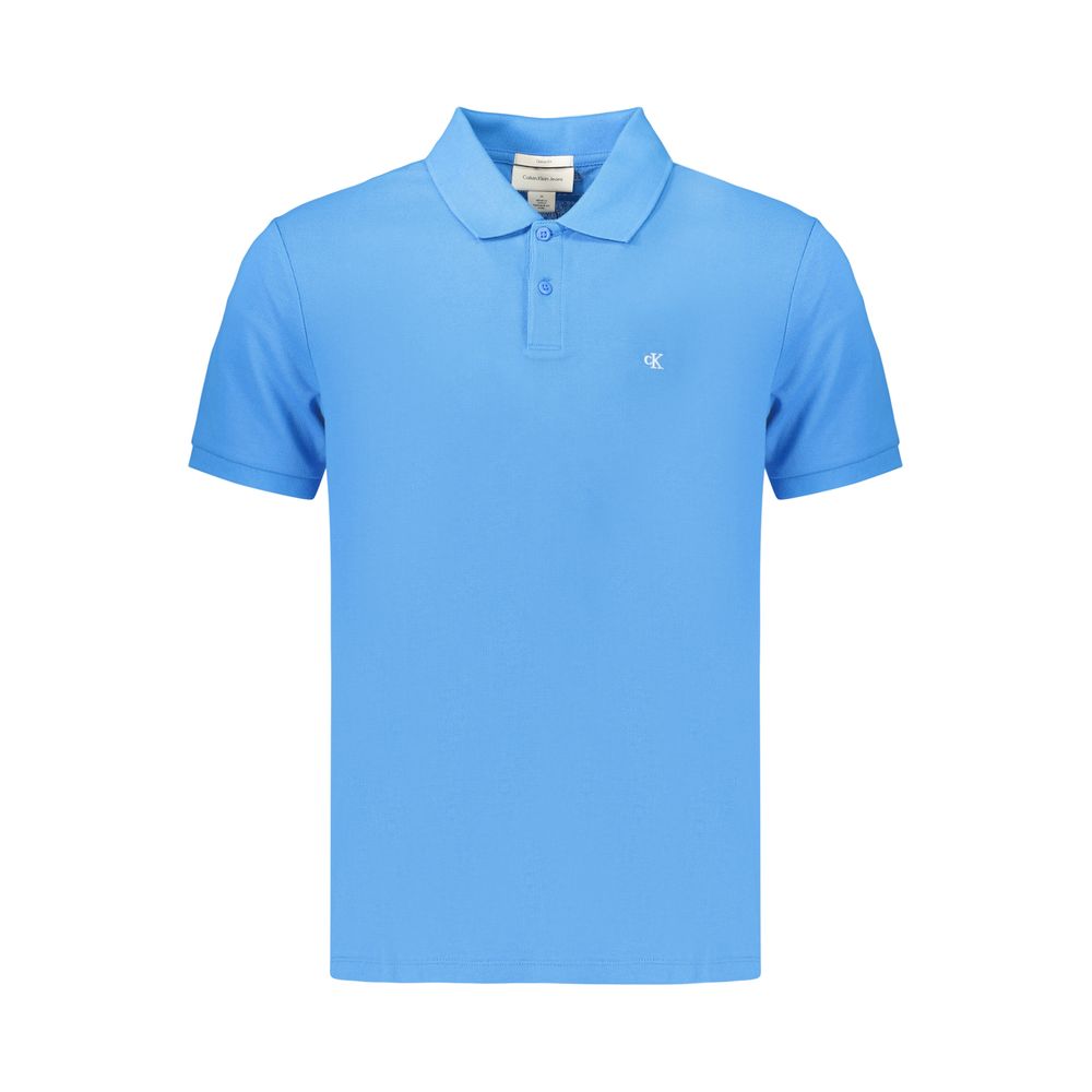 Calvin Klein Azure Cotton Men's Polo Shirt