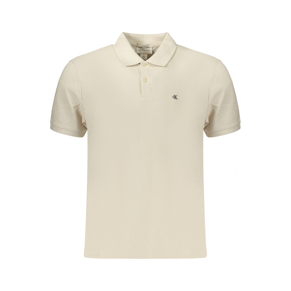 Calvin Klein Beige Cotton Men's Polo