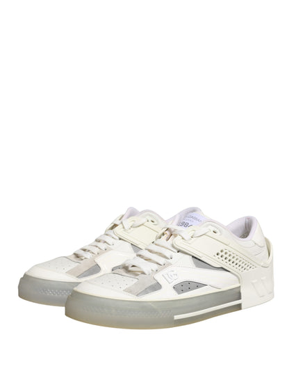 Dolce & Gabbana White Low Top Custom 2.Zero Sneakers Shoes