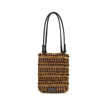 Staud Brown Wood Shoulder Bag