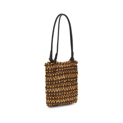 Staud Brown Wood Shoulder Bag