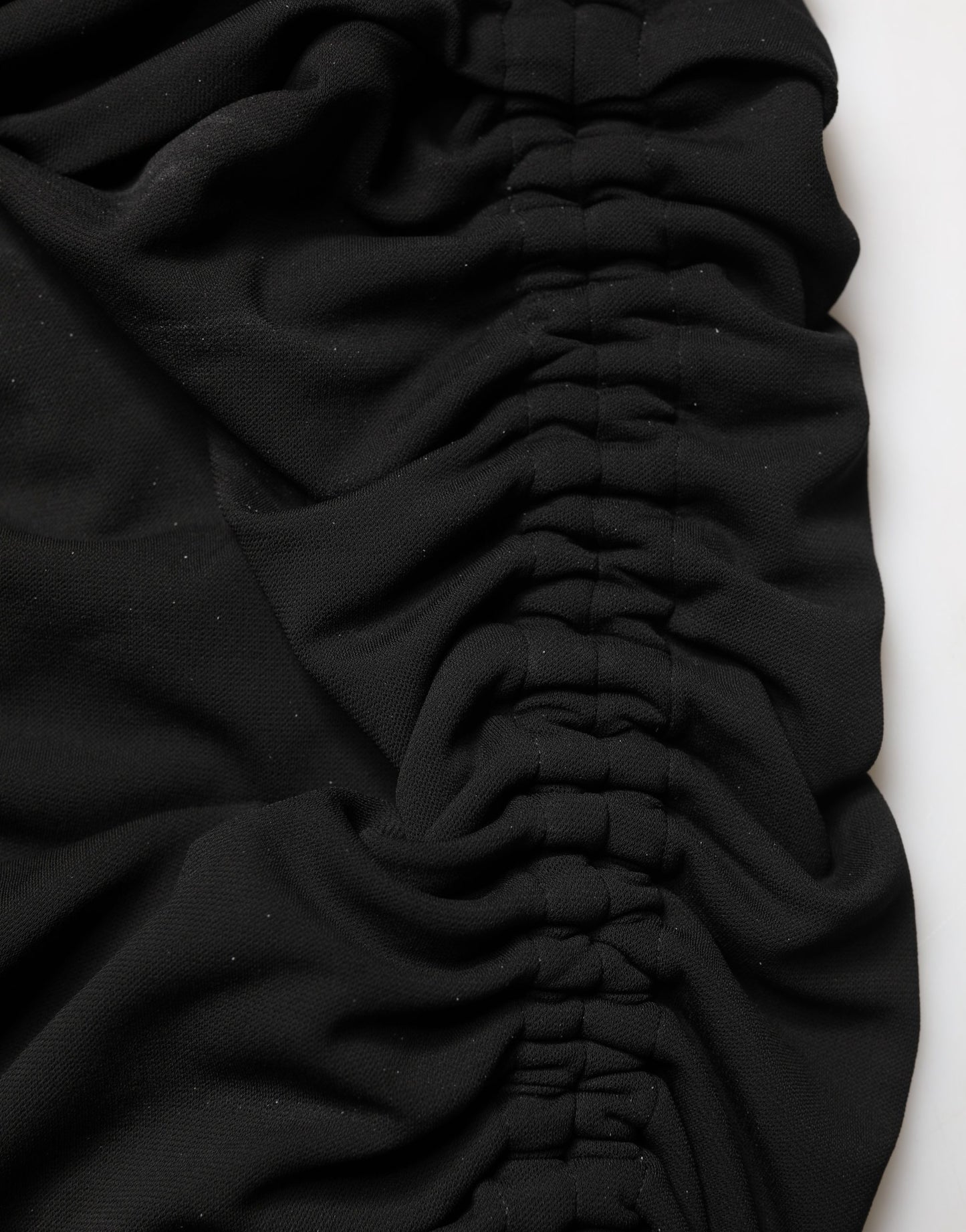 Dolce & Gabbana Black Jersey Calf Length Cut-Out Ruched Dress