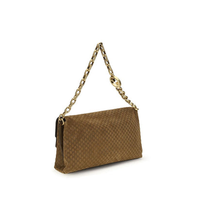 Gucci Beige Suede Leather Handbag