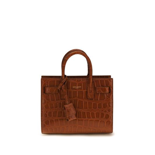 Saint Laurent Brown Calf Leather Bos Taurus Shoulder Bag