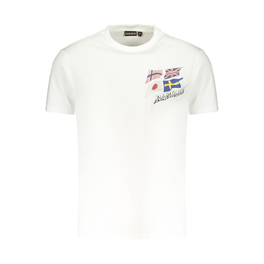 Napapijri Beige Cotton Men's T-Shirt