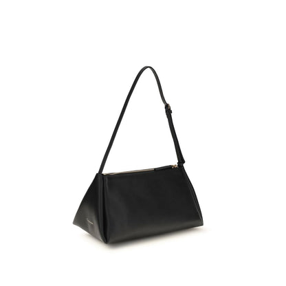 Calvin Klein Black Calf Leather Bos Taurus Shoulder Bag