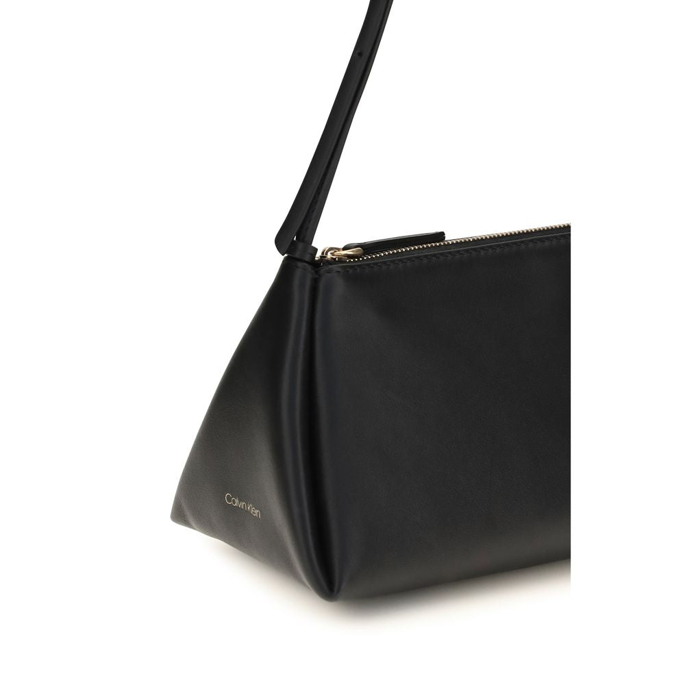 Calvin Klein Black Calf Leather Bos Taurus Shoulder Bag
