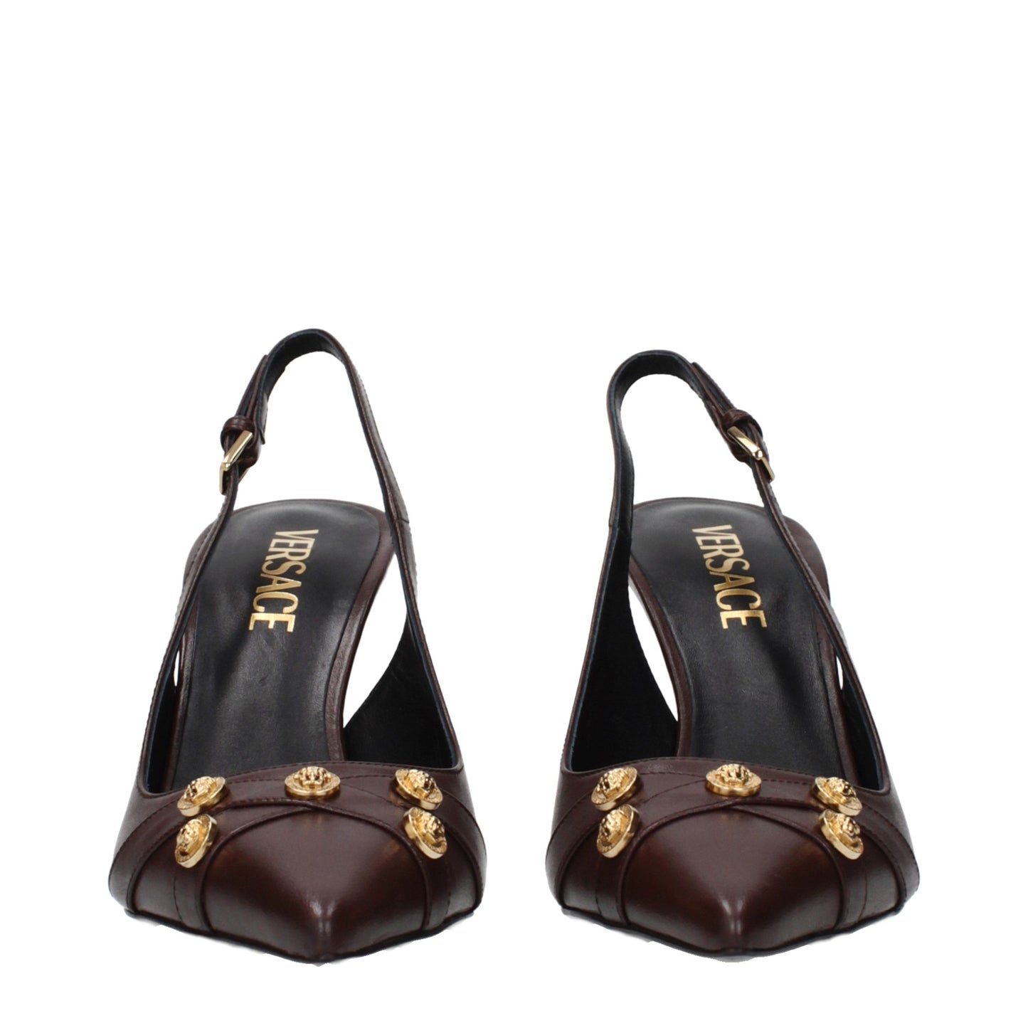 Versace Brown Leather Pumps