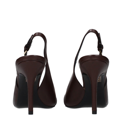 Versace Brown Leather Pumps