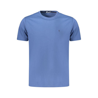 Coveri Moving Blue Cotton Mens T-Shirt