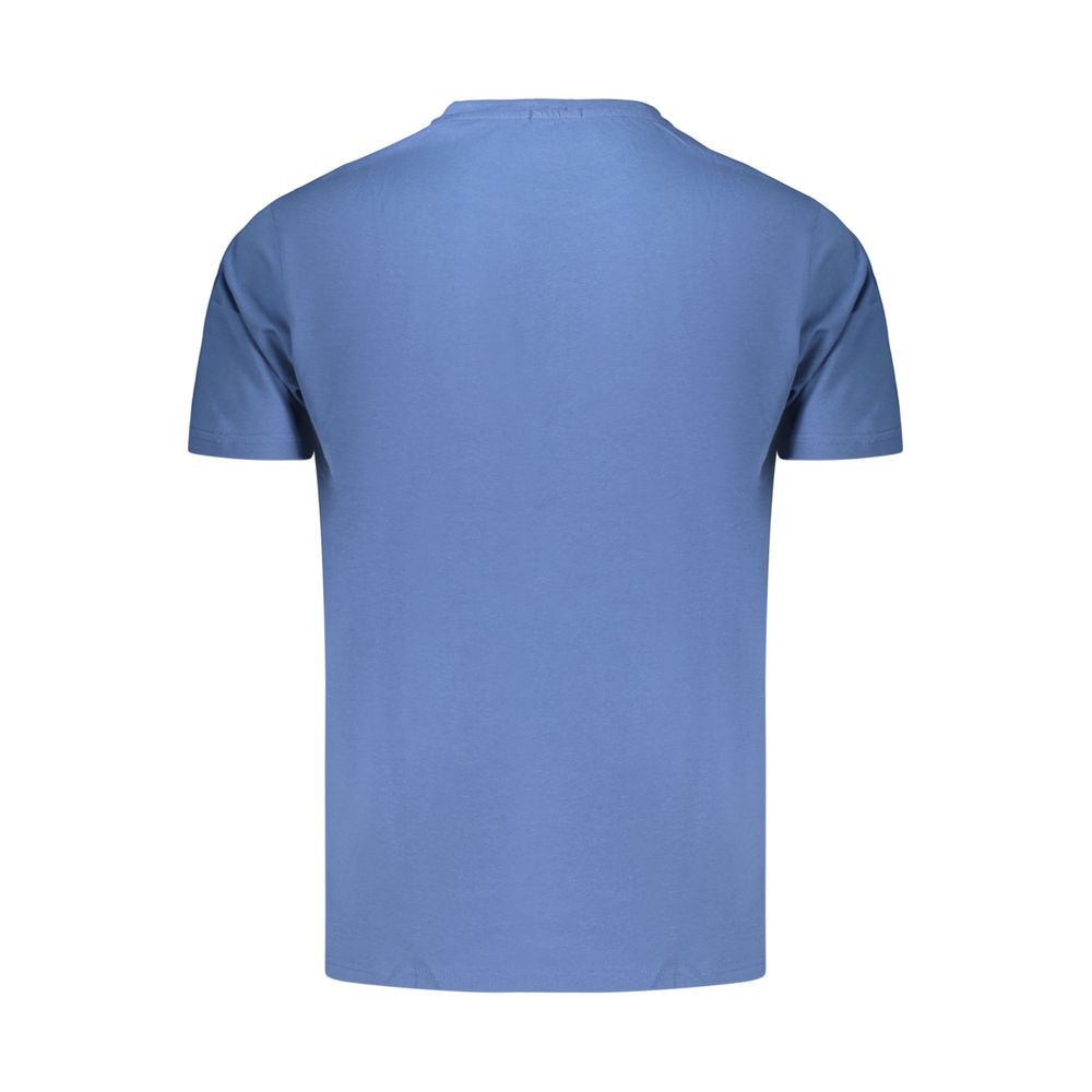 Coveri Moving Blue Cotton Mens T-Shirt
