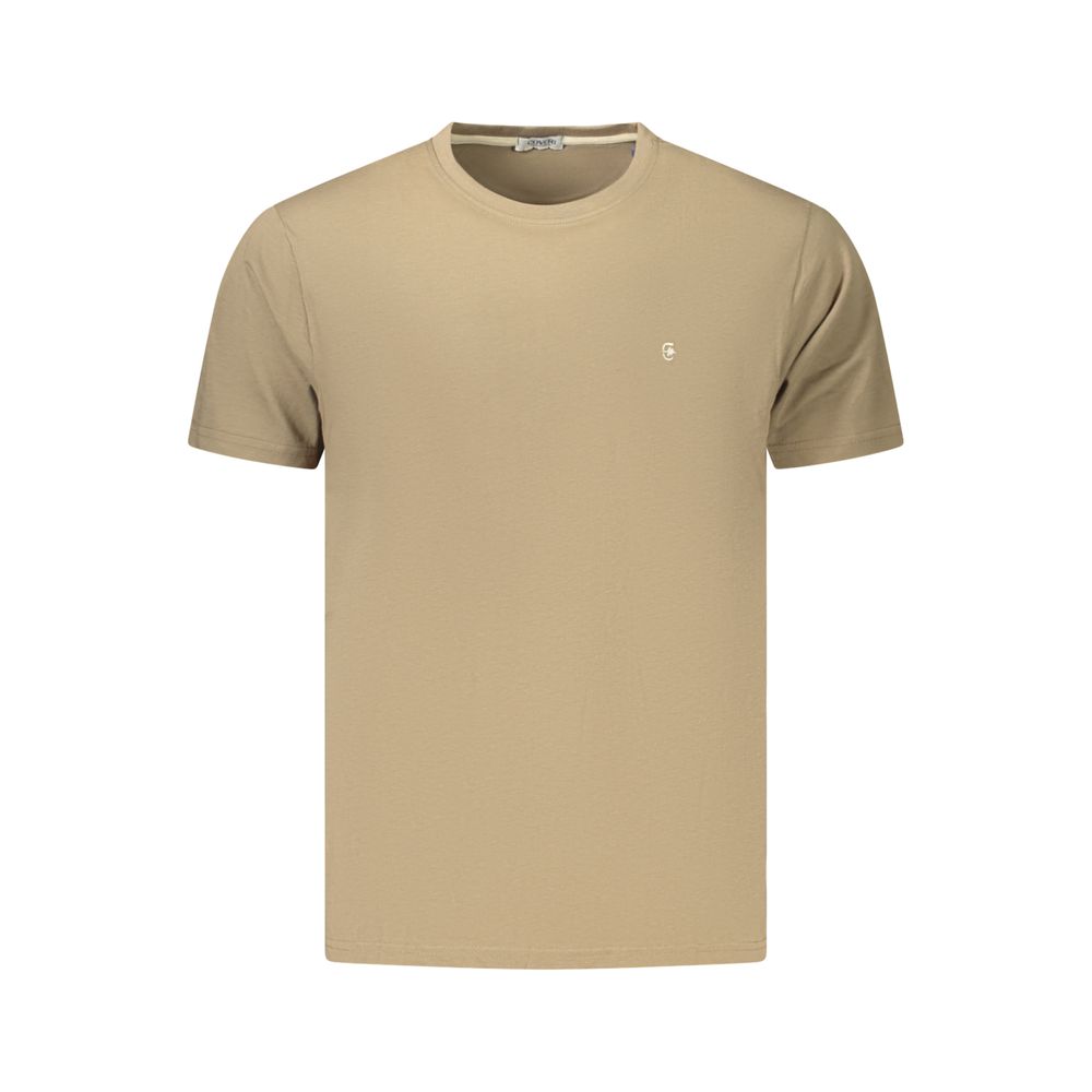 Coveri Moving Brown Cotton Mens Tshirt