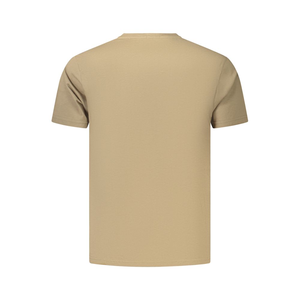 Coveri Moving Brown Cotton Mens Tshirt