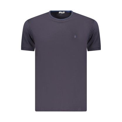 Coveri Moving Blue Cotton Mens TShirt