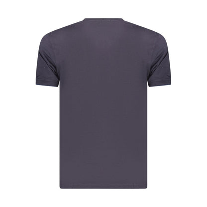 Coveri Moving Blue Cotton Mens TShirt