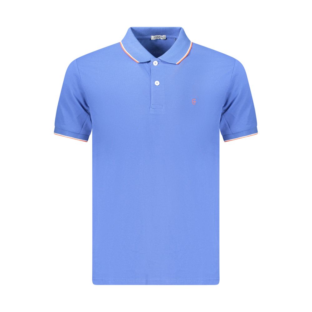 Coveri Moving Blue Cotton Polo Shirt