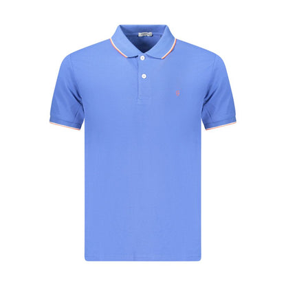 Coveri Moving Blue Cotton Polo Shirt