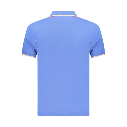 Coveri Moving Blue Cotton Polo Shirt