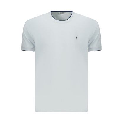 Coveri Moving Blue Cotton T-Shirt