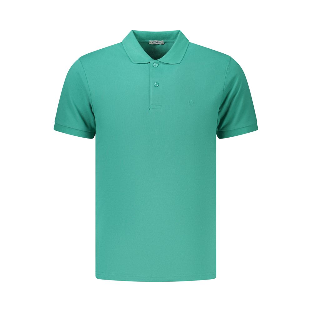 Coveri Moving Green Cotton Polo Shirt