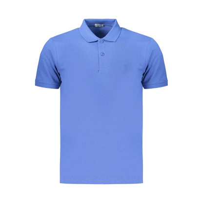 Coveri Moving Blue Cotton Polo Shirt
