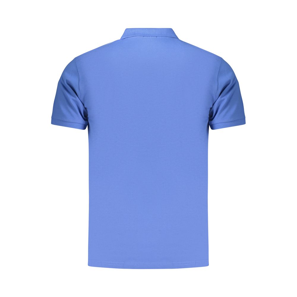 Coveri Moving Blue Cotton Polo Shirt