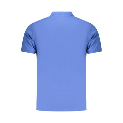 Coveri Moving Blue Cotton Polo Shirt
