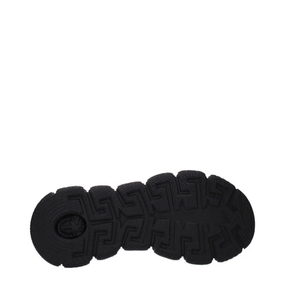Versace White Fabric Athletic Sneakers