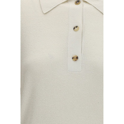 Calvin Klein Beige Silk Polo Shirt