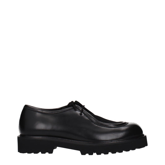 Max Mara Black Leather Oxfords And Derbies