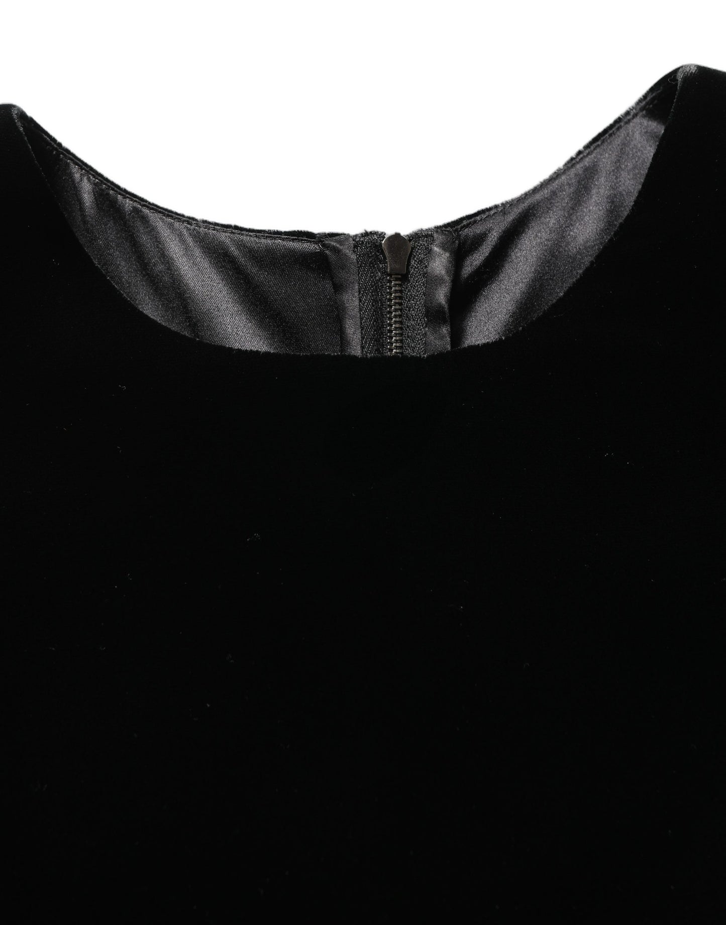 Dolce & Gabbana Black Viscose Velvet Floor Length Gown Dress