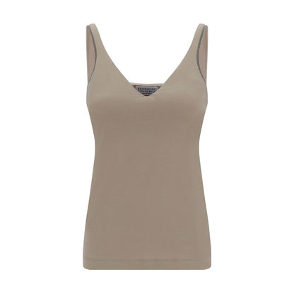 Brunello Cucinelli Beige Cotton T-Shirt