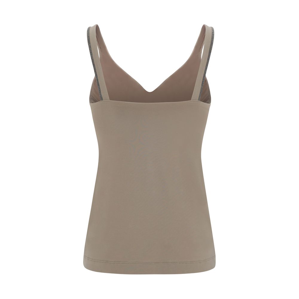 Brunello Cucinelli Beige Cotton T-Shirt