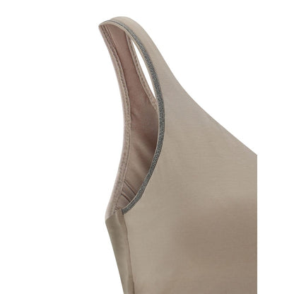 Brunello Cucinelli Beige Cotton T-Shirt