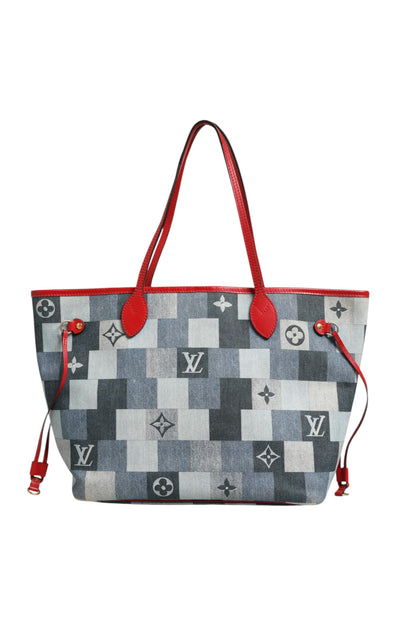 Louis Vuitton Neverfull Patchwork Monogram Denim Tote Bag