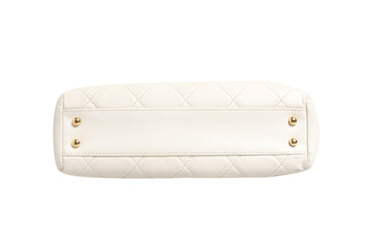 Chanel Shiny Calfskin Quilted Mini 22 White 1792563