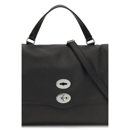 Zanellato Black Calf Leather Bos Taurus Shoulder Bag