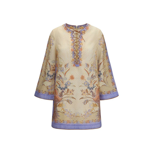 Zimmermann Multicolor Linen Casual Dress